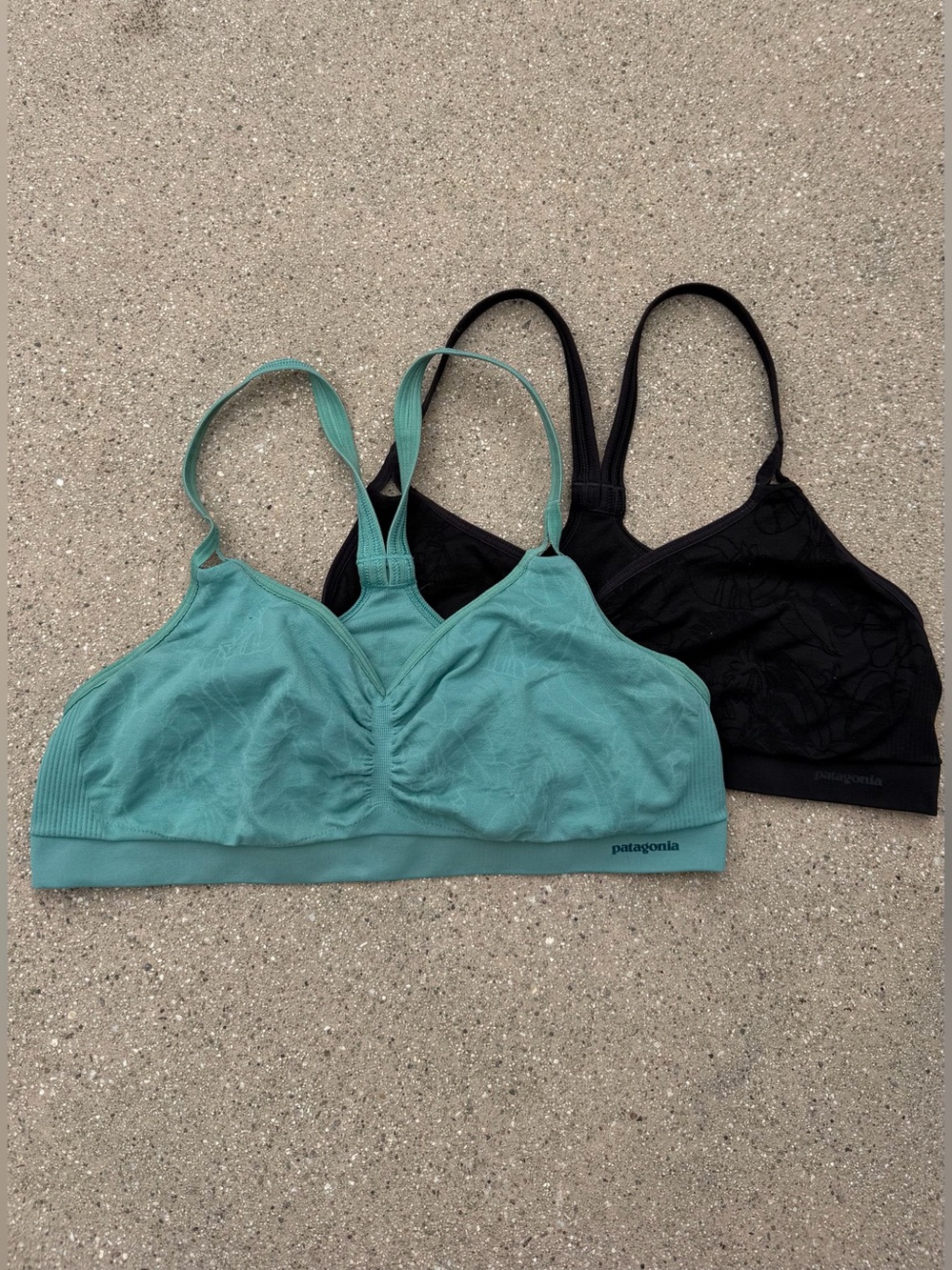 Patagonia Women’s Teal & Black Wireless Seamless Bralettes